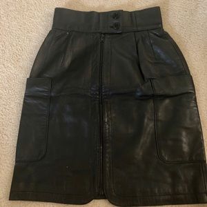 Vintage leather skirt